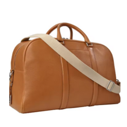 Vegan Leather Weekender Duffle Bag with Shoulder Strap